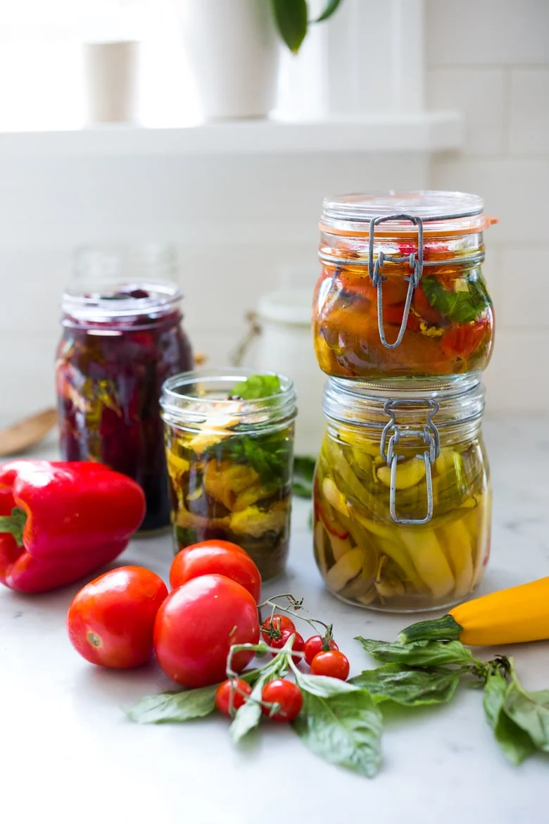 Assorted marinated vegetables